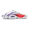 Li Ning Flash 8 Sandales à glissière respirantes, résistantes à l'usure, antidérapantes et silencieuses pour hommes Sandales Blanc Violet Rouge ABTS009-5