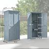 Garden Cabinet Wood Weatherproof Tool Shed with Double Door Magnetic Closure for Garden Terrace 85 X 54 X 170 Cm Gray