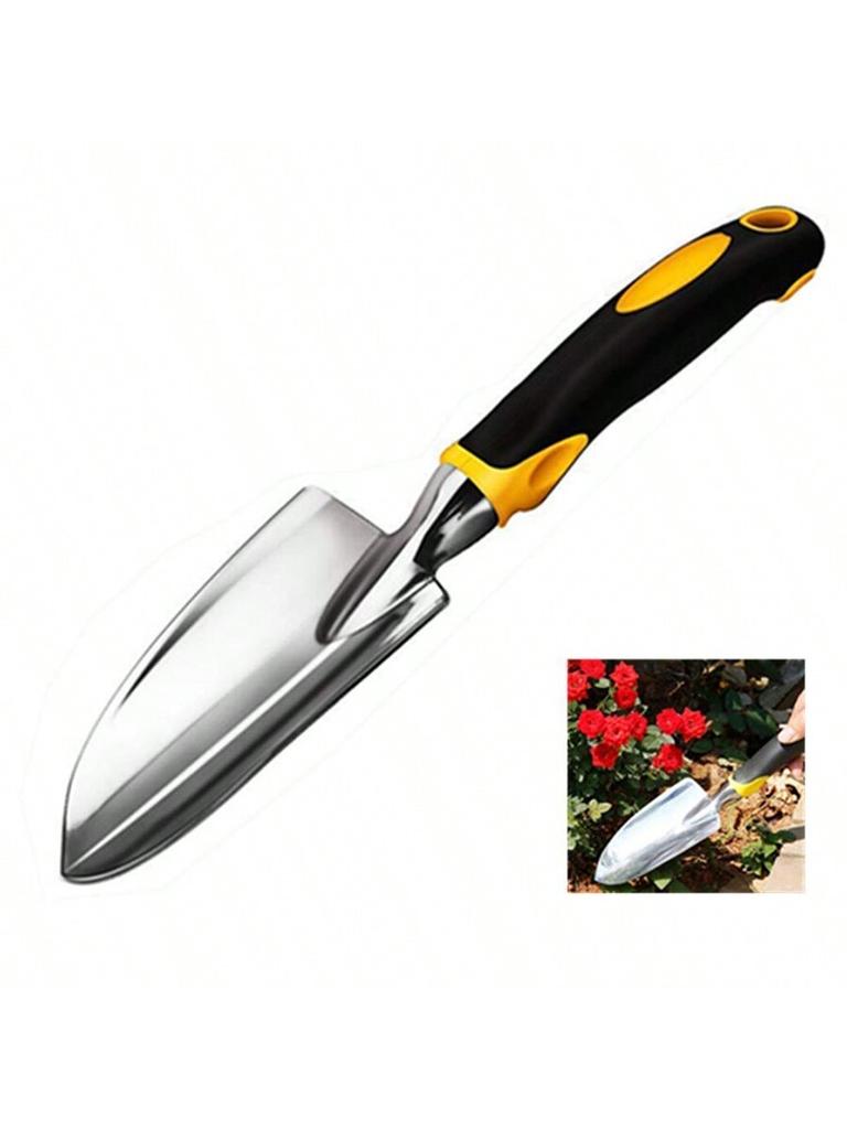 Stainless Steel Gardening Shovel With Rubber Anti Slip Handle for Planting Excavating Weeding and Gardening Tools