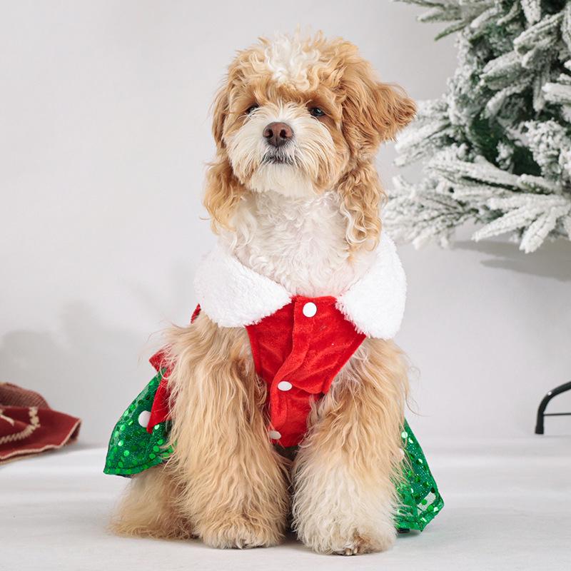 Christmas Holiday Pet Costume Dress for Dogs
