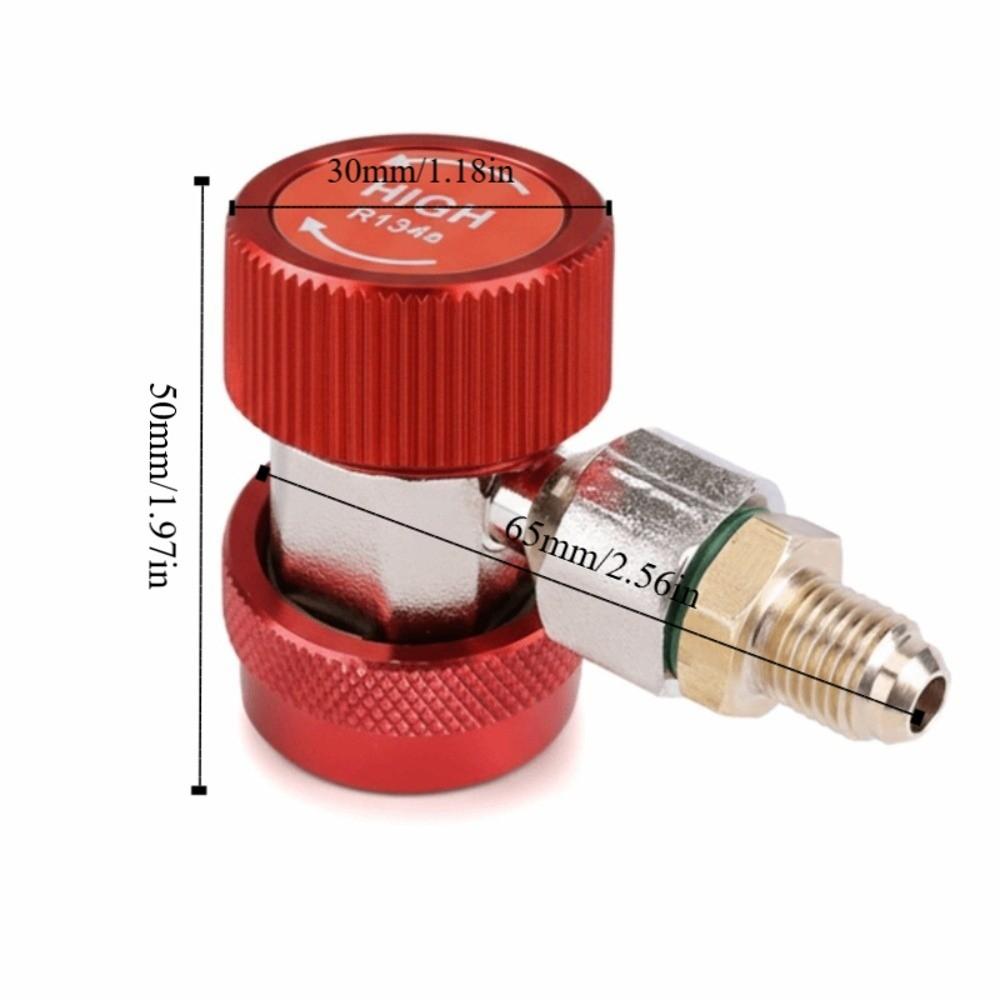 R134 a/C Air Conditioning Coupler Adapter with Extractor Valve Core 1/4 Inch Fitting Low and High AC Coupler Easy To Connect