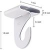 8 Pair Drop Ceiling Hooks for Hanging,White Heavy Duty Ceiling Hooks,Metal T-Bar Hooks,Suspended Ceiling Tile Hook Ceiling Clips for Home Classroom