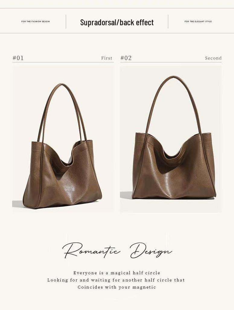 Millard Weiches Leder-Tote - Retro Pendler-Schultertasche für Mutter und Kind, Großes Fassungsvermögen, Vielseitig für 2025.