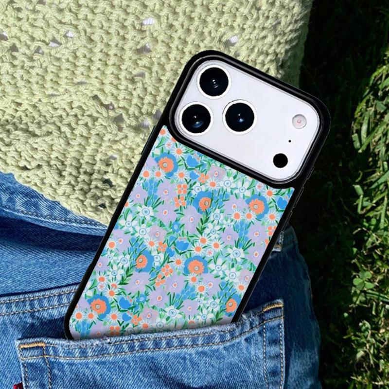 Daisy Flowers Abstract Floral Phone Case Cover for IPhone 11 12 13 14 15 16e 17 Pro Max Coque for IPhone 17 Air