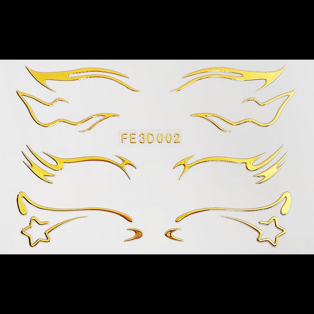 Laser Eyeliner Sticker 3D Three-dimensional Relief Butterfly Eye Makeup Sticker Stage Performance Tattoo Sticker