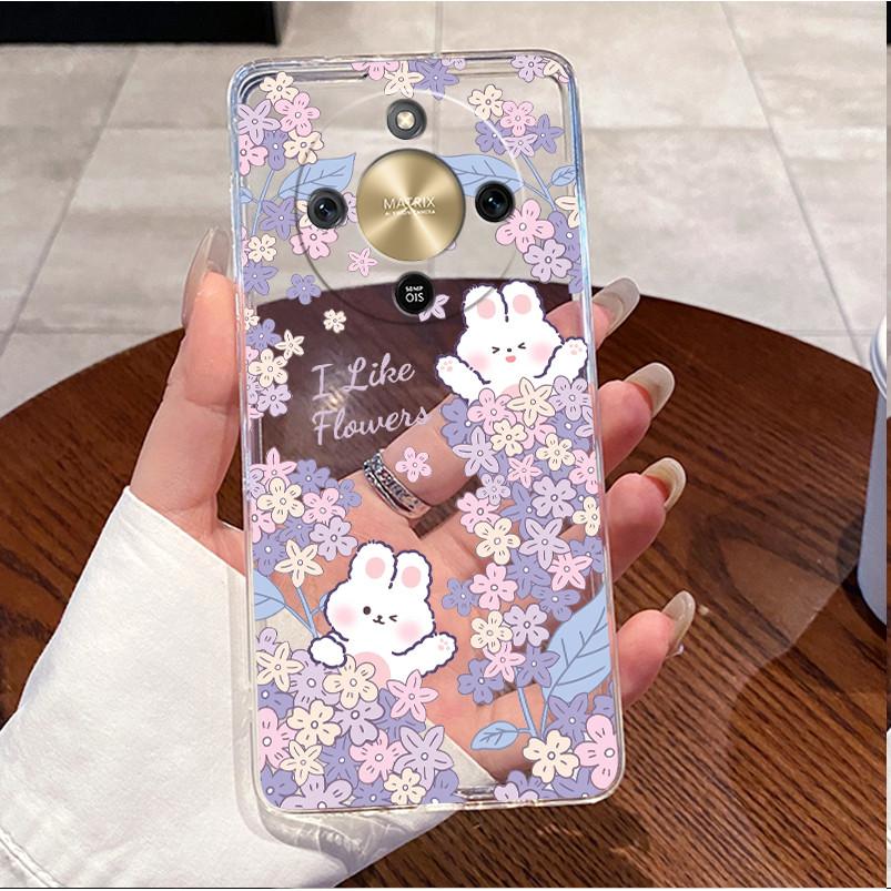 For Honor X9d 2025 Case Clear Luxury Cute Love Rabbit Funny TPU Soft Silicone Phone Case For Honor X9d 5G Transparent Back Cover
