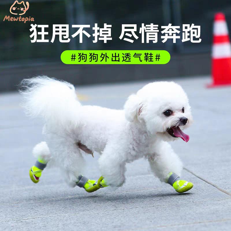 Super Soft Breathable Dog Shoes Cow Reinforced Sole Non-Slip Pet Shoes Non-Shedding Design Paw Protection Sneakers