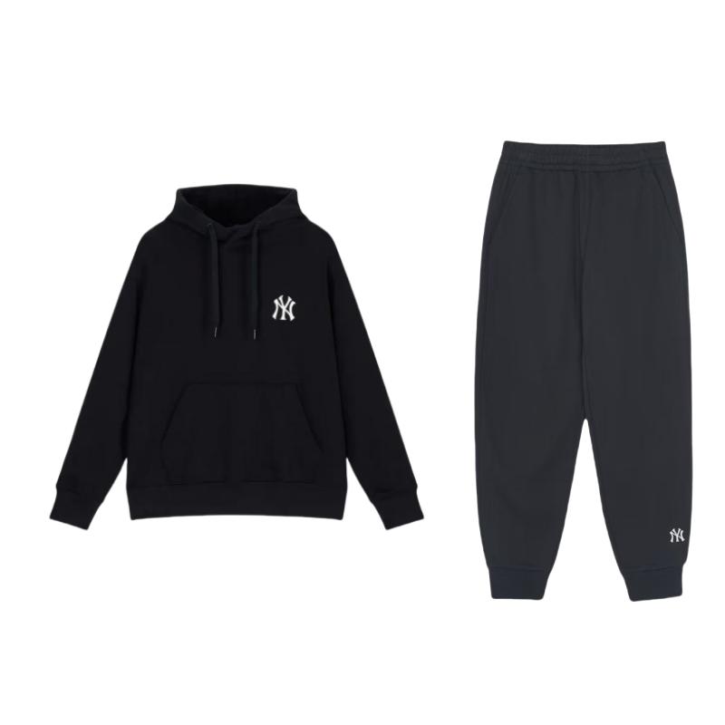 New MLB New York Yankees Old Flower Casual Sportswear Unisex Black 3AHDM0141-50BKS+APTB0141-50BKS