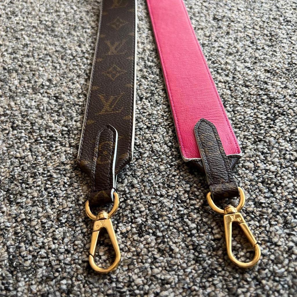 Used LOUIS VUITTON Shoulder Strap Monogram x Pink Non-adjustable