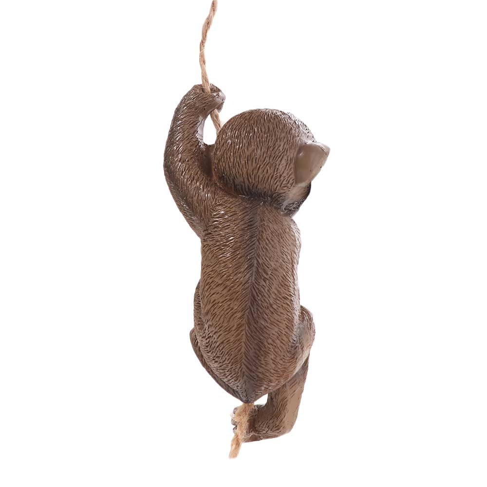 Handmade Monkey Hanging Ornament Cute Animal Statue Garden Climbing Monkey Figurine Home Decor