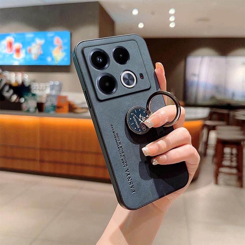 For Infinix Note 40 Pro Case Car Magnetic Ring Holder Phone Case For Infinix Note 40 40Pro Camera Shockproof Leather Back Cover