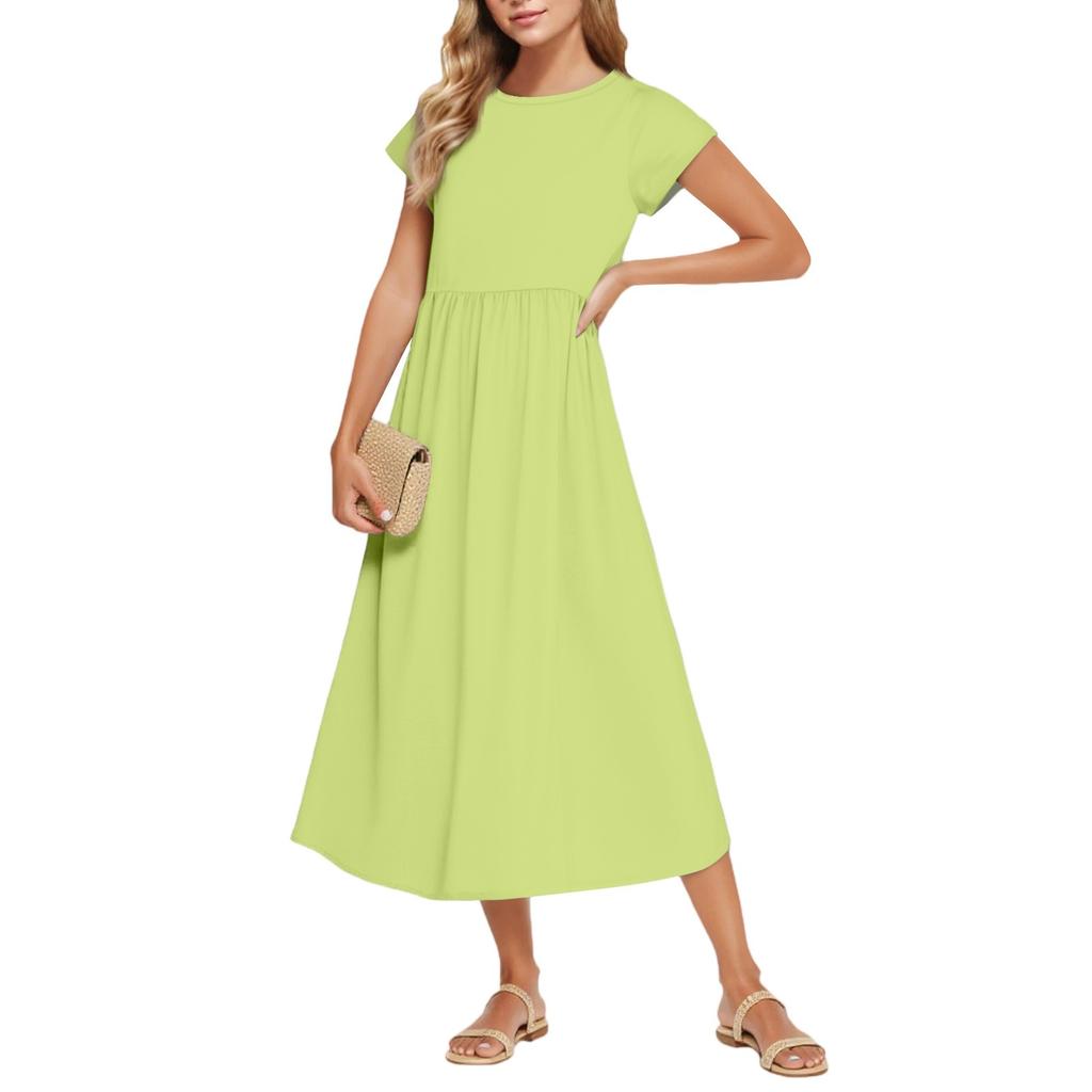 Women's Fashion Temperament Elegant Waisted Casual Dresses