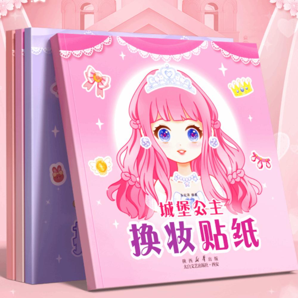 4/5 pcs Reusable Princess Dress Up Sticker Book Educational Sticker Toy Educational Activity
