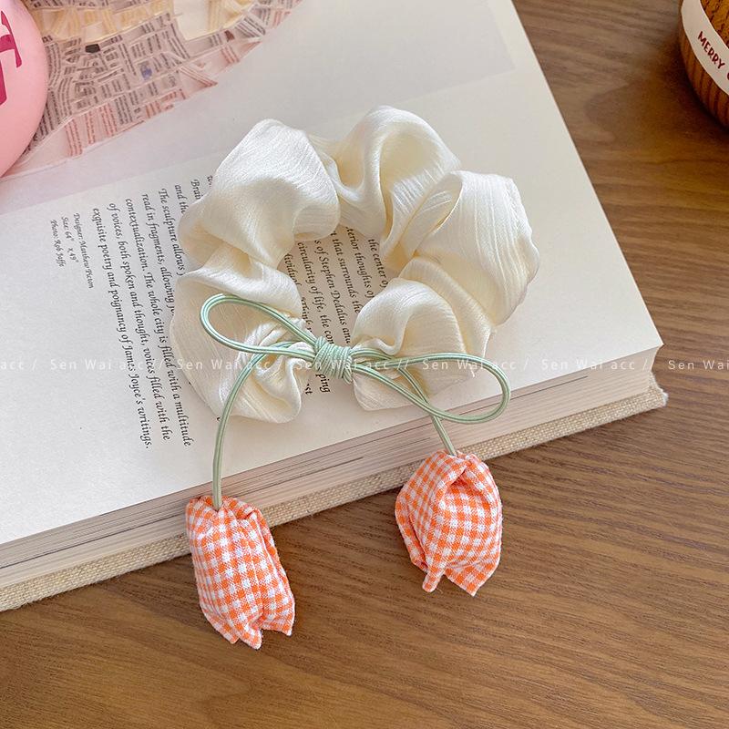 Internet-Promi gleiche Tulpenblumen-Haarband weibliches Sommer-Haarseil Jahr Pferdeschwanz Gummiband