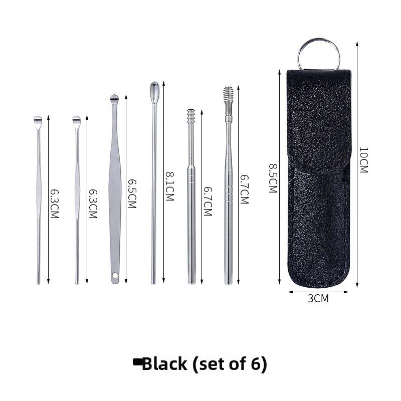 Ear Picking Ear Droppings Ear Scoop Set 6 piece ear scoop set