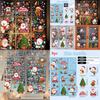 Christmas Snowflake Decal Pvc Wall Sticker With Santa Reindeer Snowman For Holiday Decor