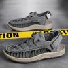 Fashion Sandals for Men Fashion Handmade Woven Sandals Summer Breathable Mesh Sandals Mens Casual Sports Sandal Non-Slip Beach Sandalias