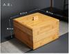 Bamboo Tea Box Square Storage Box Tea Cake Organizer Stackable Tea Cabinet Multi-layer Storage Bin Tea Organizer Tea Container
