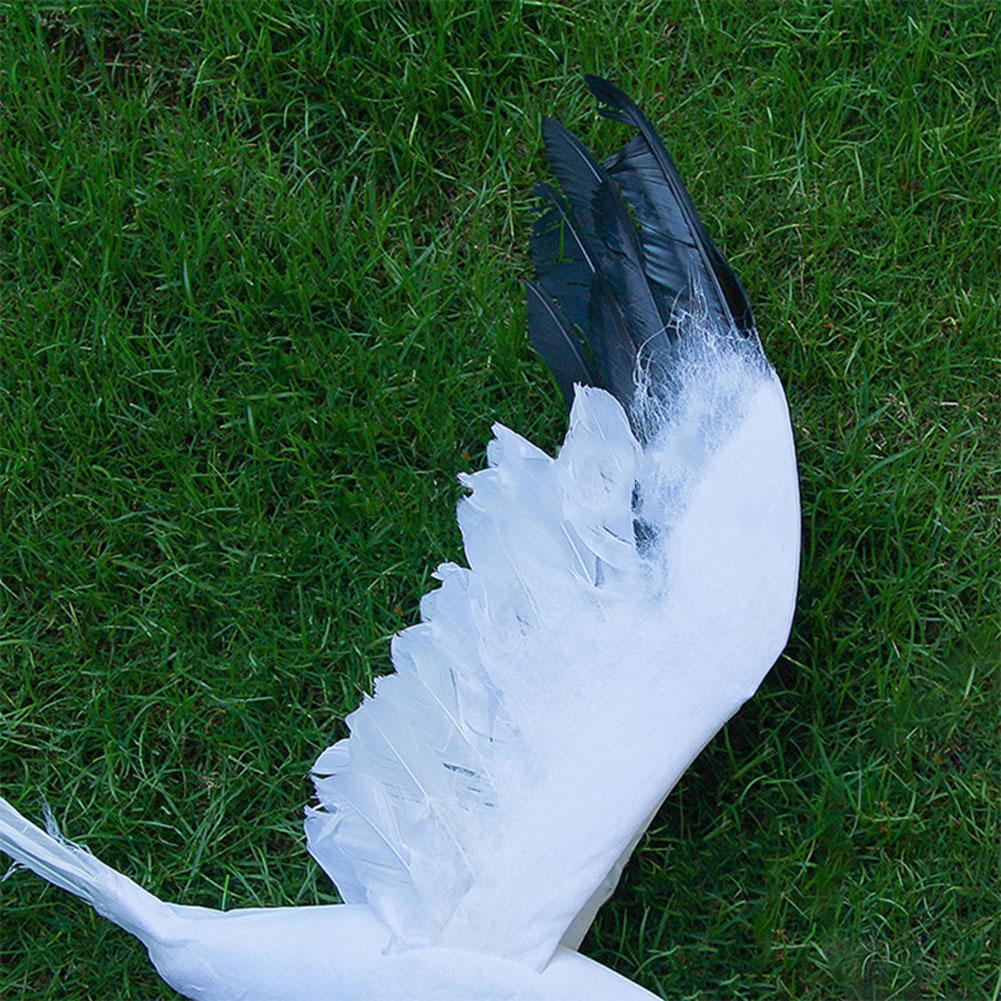 Artificial Feather Seagull Bird Artificial Flying Bird Figurine Home Yard Hallway Garden Hanging Ornament Fake Seagull Sculpture