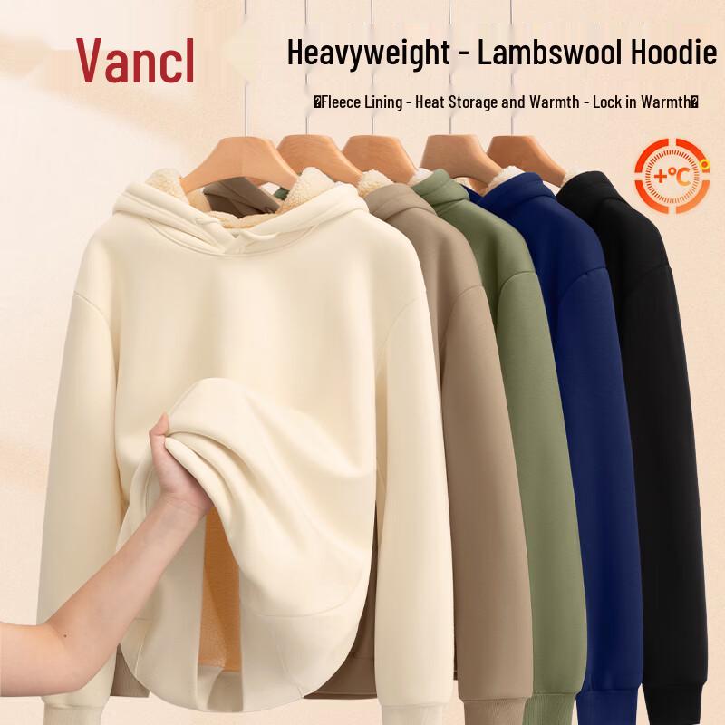 

VANCL Men s Lamb Fleece Lined Pullover Hoodie 3XL