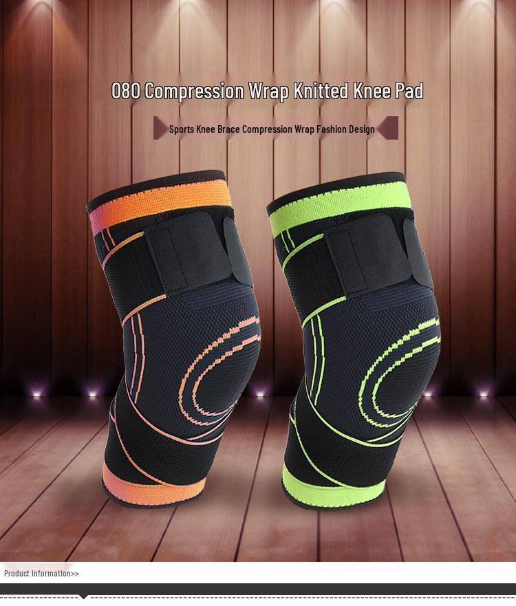 Breathable Knit Compression Athletic Knee Pads for Winter Sports