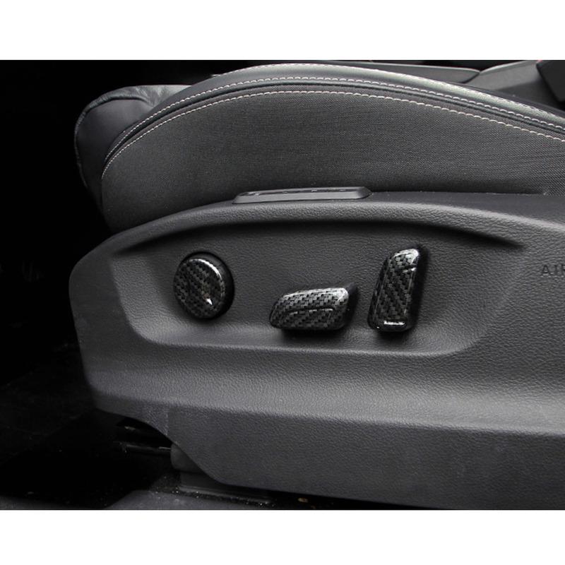 Car Styling Detector For Skoda Kodiaq 2017 2018     Seat Adjustment Knob Button Switch Trim Accessories 6pcs