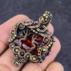 Bi-Color Tourmaline Gemstone Copper Wire Wrap Jewelry Pendant 2.01"
