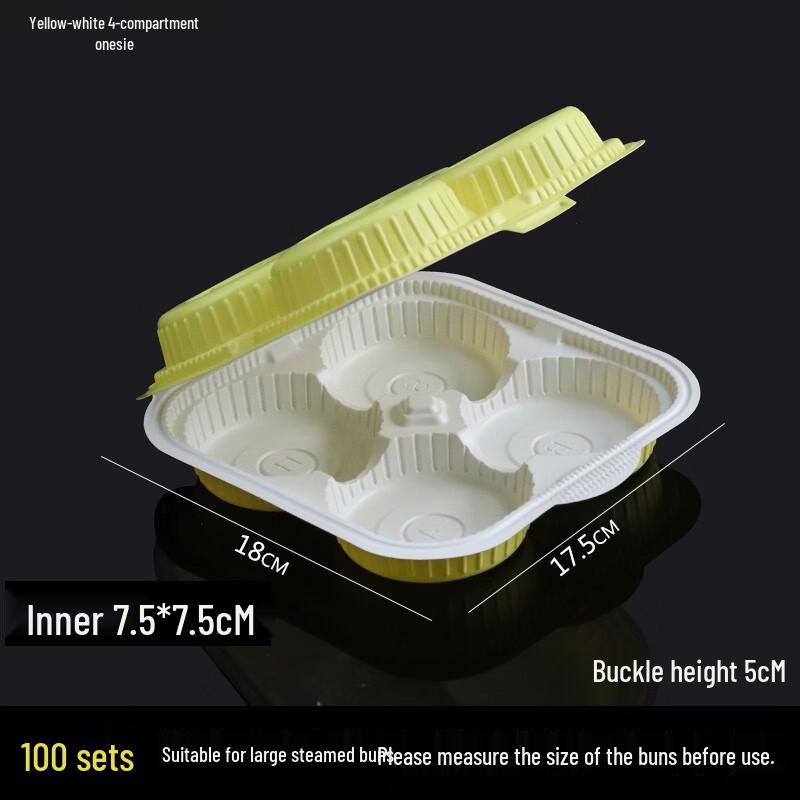 Handdun 4-Compartment Disposable Food Containers