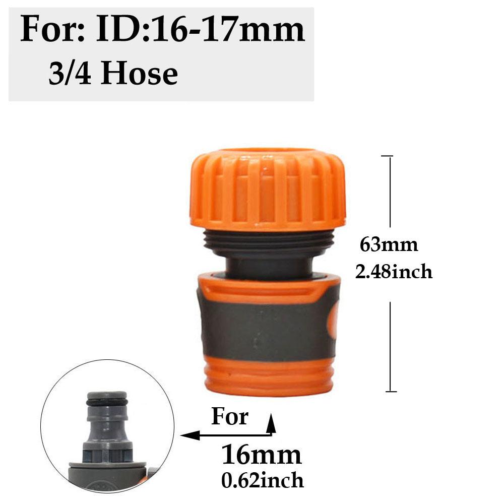 1/2'' 3/4'' 1'' Hose Quick Connecter Nipple OD 16mm 20mm Garden Hose Waterstop Fittings Tubing Repair Watering Gun Adapter