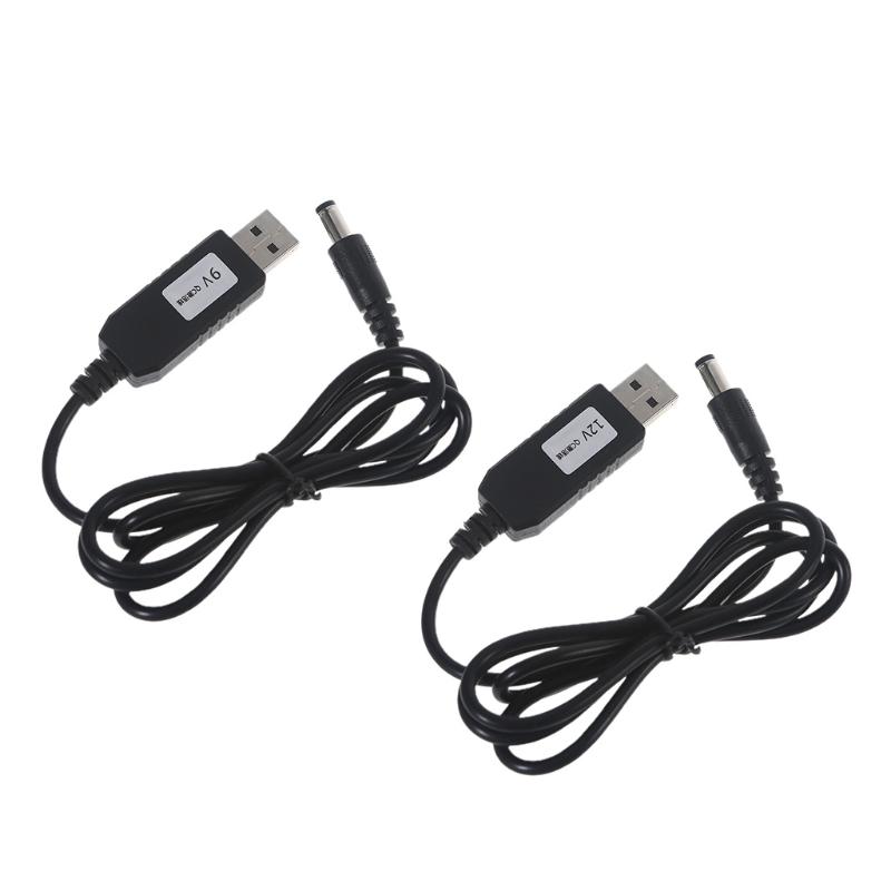 QC3.0 USB to 12V 5.5x2.1mm Step Up Line Converter Cable Good Compatibility for WiFi Router LED Lightweight Durable