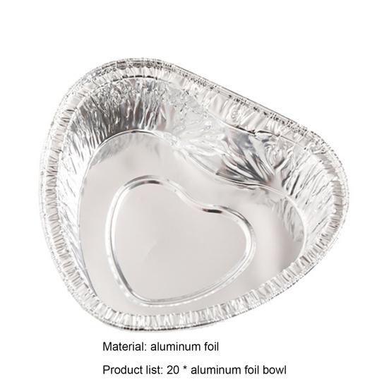 20Pcs Cupcake Cups Food Grade Non-Stick Eco-friendly Heat-Resistant Waterproof Aluminum Foil Cupcake Cups Baking Liners Home Supplies