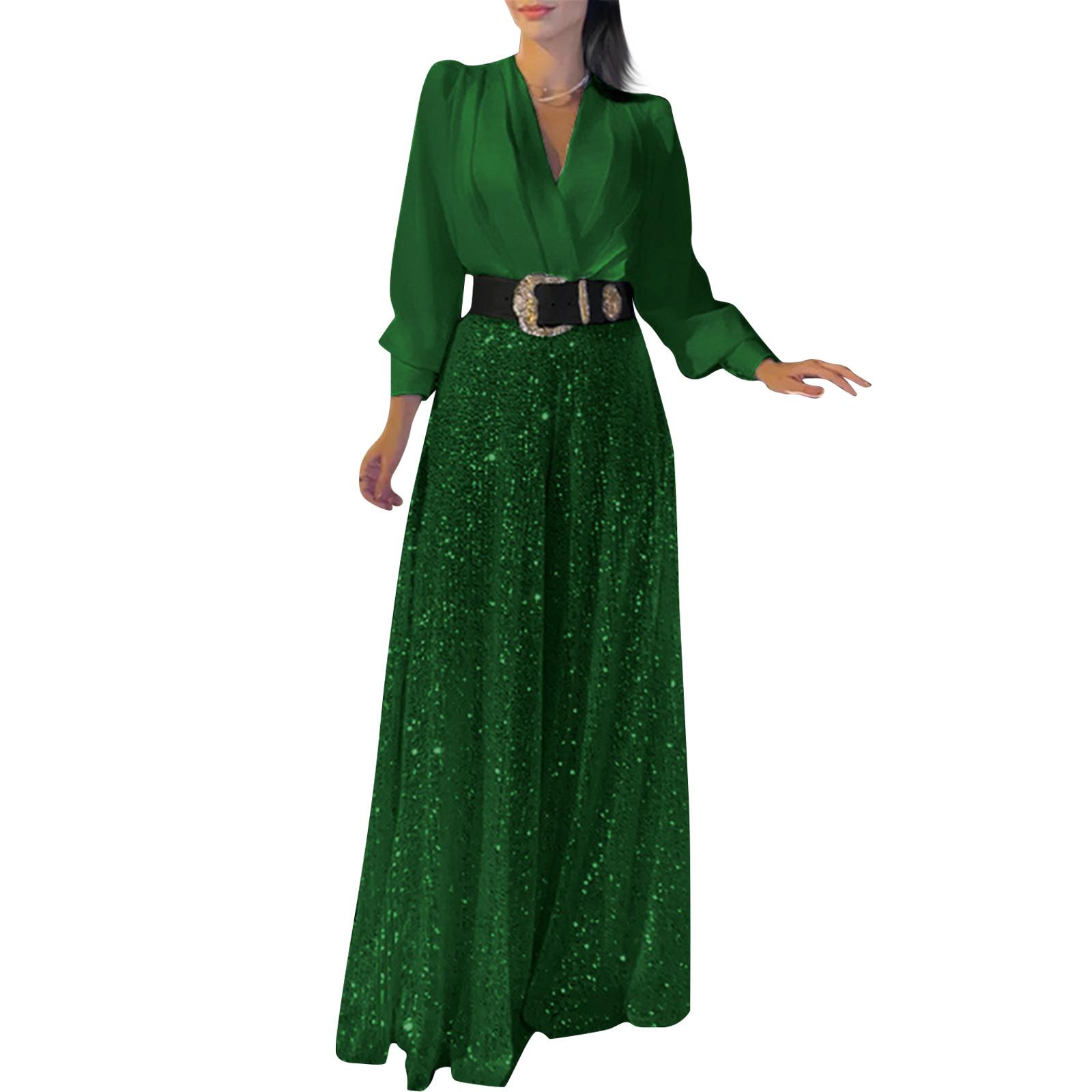 Женская повседневная блузка с набивным рисунком на рукавах и широкие брюки — фото 3