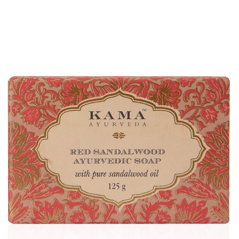 Kama Ayurveda Красное Сандаловое Дерево Аюрведическое Мыло с Чистым Маслом Сандала, 125 г