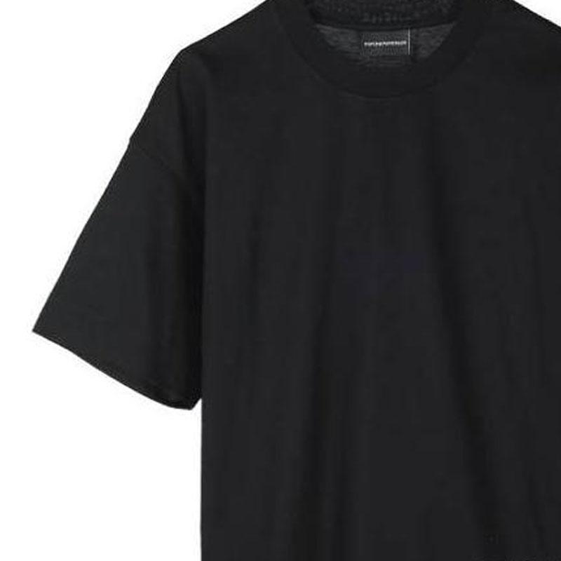 Emporio Armani Round Neck Solid Color Letter Print Short Sleeve T-Shirt Men tops Black 3R1TU7_1JSAZ_0999