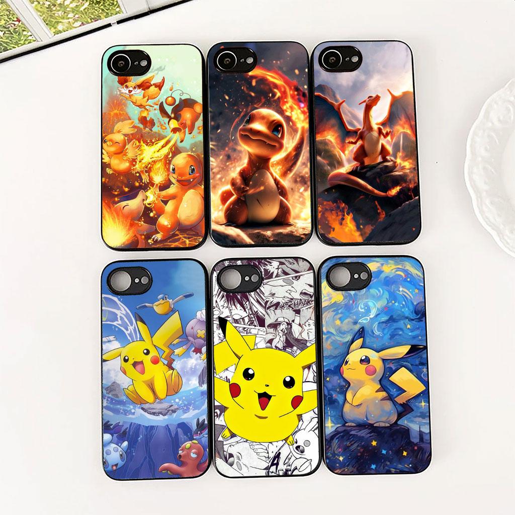 Phone Cover for Samsung Galaxy S25 S24 S23 FE Ultra Plus S7 Edge S25+ S23+ A56 5G Soft Case Charmander P-Pokemons P-Pikachus GO
