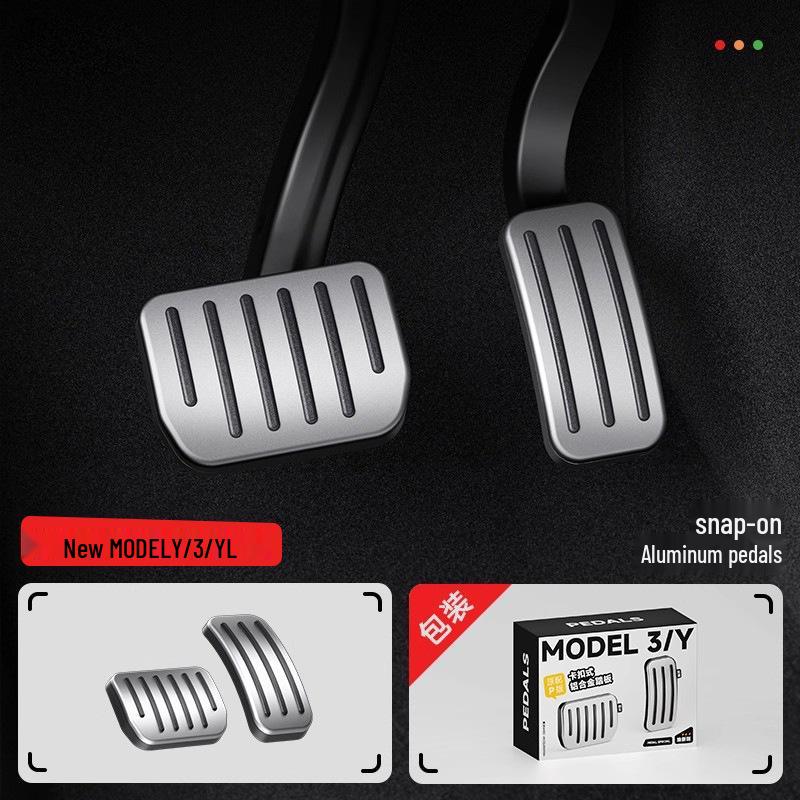 Aluminum Alloy Throttle Brake Pedal Decorations for Tesla Model Y/3 Refresh Accessories