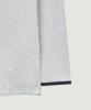 LMOOD WOMEN Dolly Three Quarter Ringer T-Shirt Light Gray