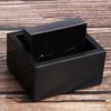 Black Plastic Swivel Cuff Links Box Cufflinks Holder Storage Case Display