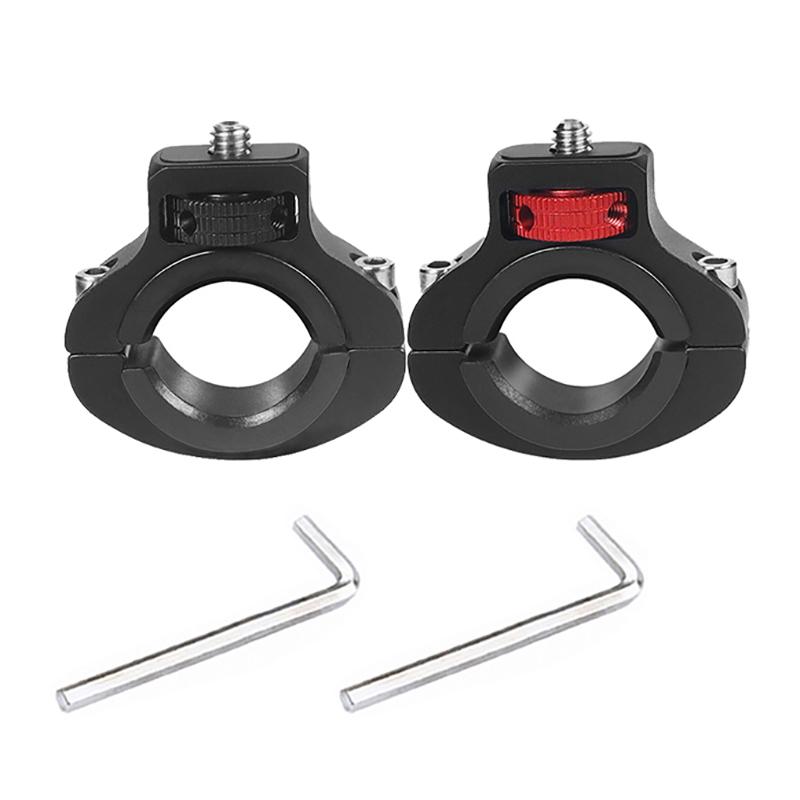 Aluminum Alloy Mount 1/4'' Screw Bicycle Bike Handlebar Clip Holder Clamp for Gopro for Insta360 ONE Action Camera Accessories