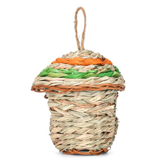 Hummingbird Nest House Bird Nest Natural Grass Contrast Color Hanging Breathable Manully Braided Dry Great Ventilation Heat Dissipation No Deformation