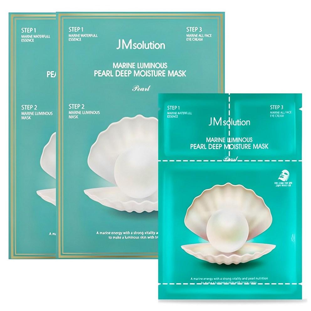 

JM Solution Marine Luminous Pearl Deep Moisture Mask Pearl, 10 sheets, 2 pack