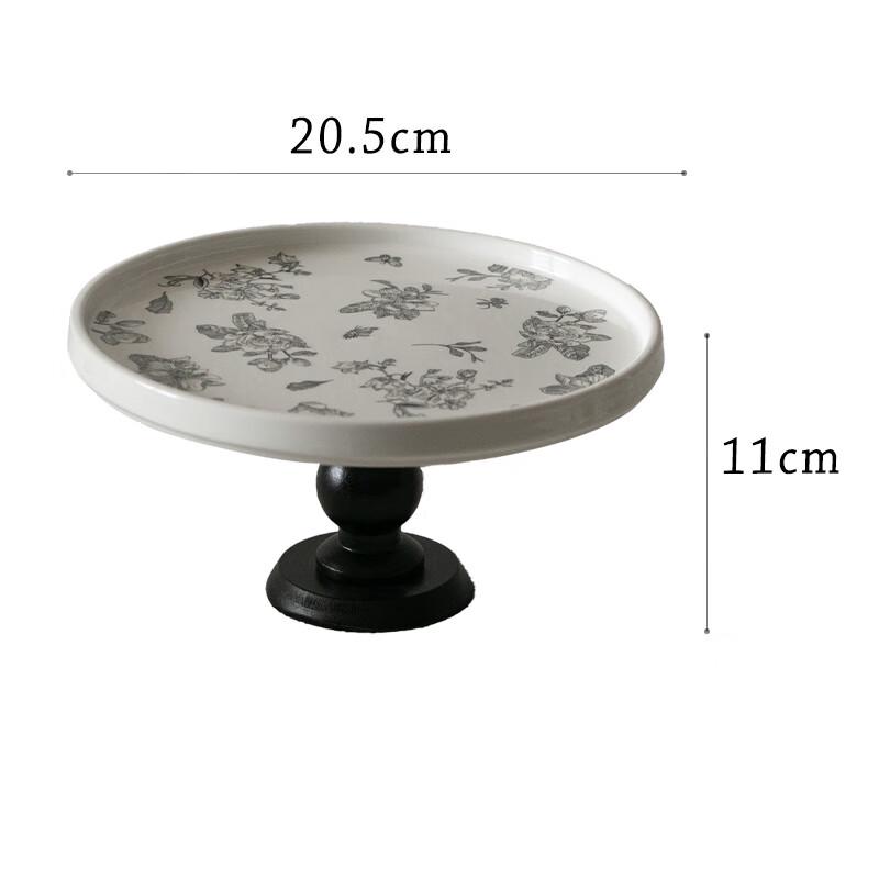 Nordic Retro Ceramic High-Foot Fruit & Dessert Tray