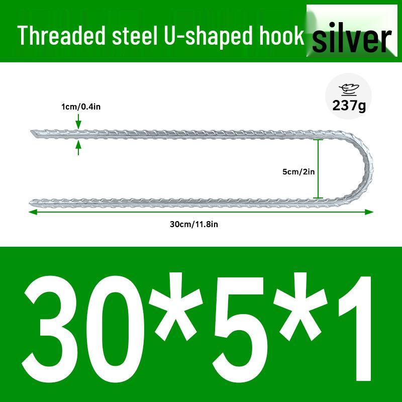 Galvanized U-Shaped Ground Stakes for Orchard Weed Mats & Lawn Fixing
