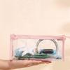 Transparent Zipper Pencil Case, Portable Travel Makeup Brush, Adult Multifunctional Storage Box, Convenient and Practical