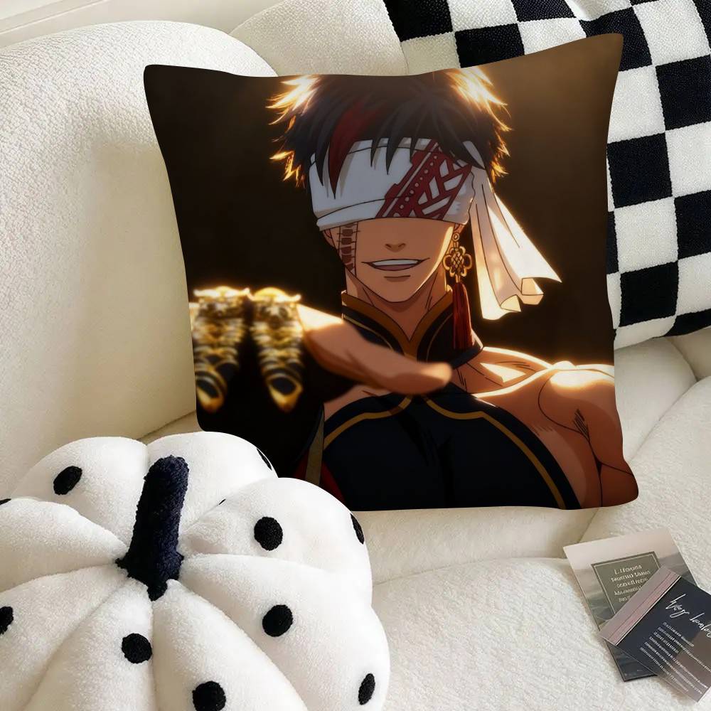 Cool Manhwa Figure Qin Shi Huang Buddha Pillow Case Fashion Square Pillowcase Bedroom Sofa Room Ins Decoration Leisure