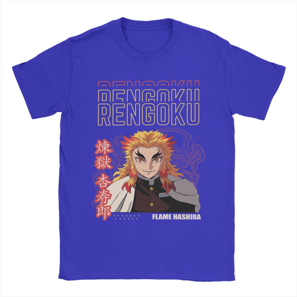 Hipster Rengoku Kyojuro Demons Slayers Tshirt For Unisex Crewneck 100 Cotton T Shirts Short Sleeve Tees Gift Idea Tops