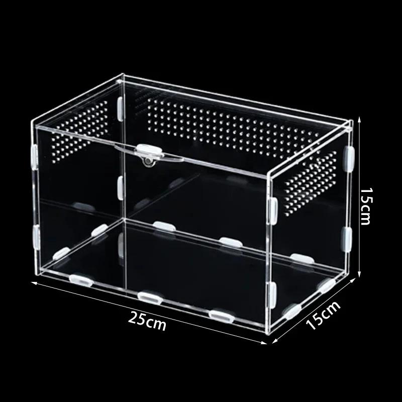Acrylic Transparent Terrarium Enclosure Assembly Kit For Insects Reptiles Pets Home Display For Hobbyists Kids Birthday Gift