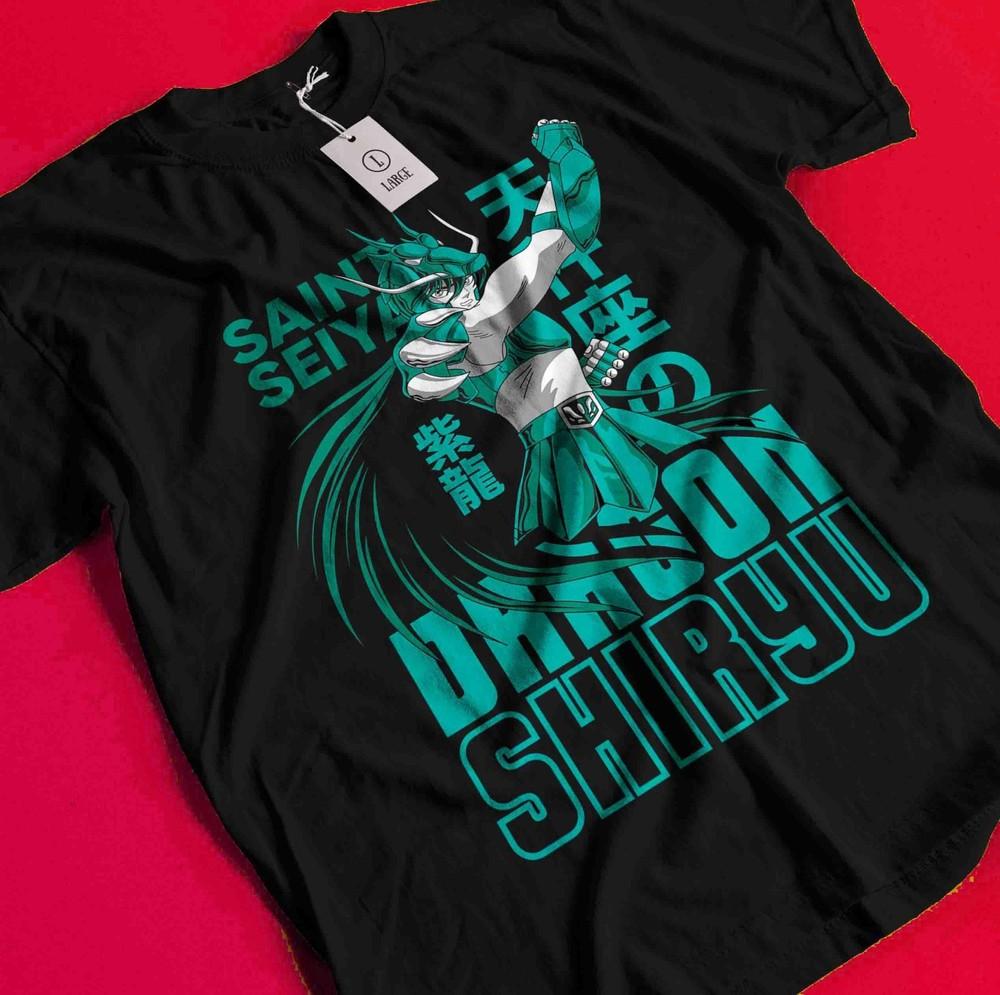 

Saint Seiya T-Shirt knights Of the Zodiac Anime Manga Shiryu Unisex Graphic Tee BB155 M