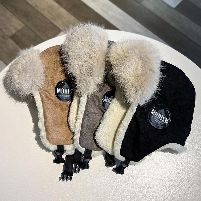 Hat Men's Winter Warm Hat Thickened Ear Protector Cycling Hat Cold-proof Men's Winter Outdoor Middle-aged Women