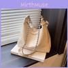 Vintage Schultertasche für Damen 2024 Sommer Neue Einzel-Schultertasche Mode Textur Handtasche Lässige Pendler Achseltasche
